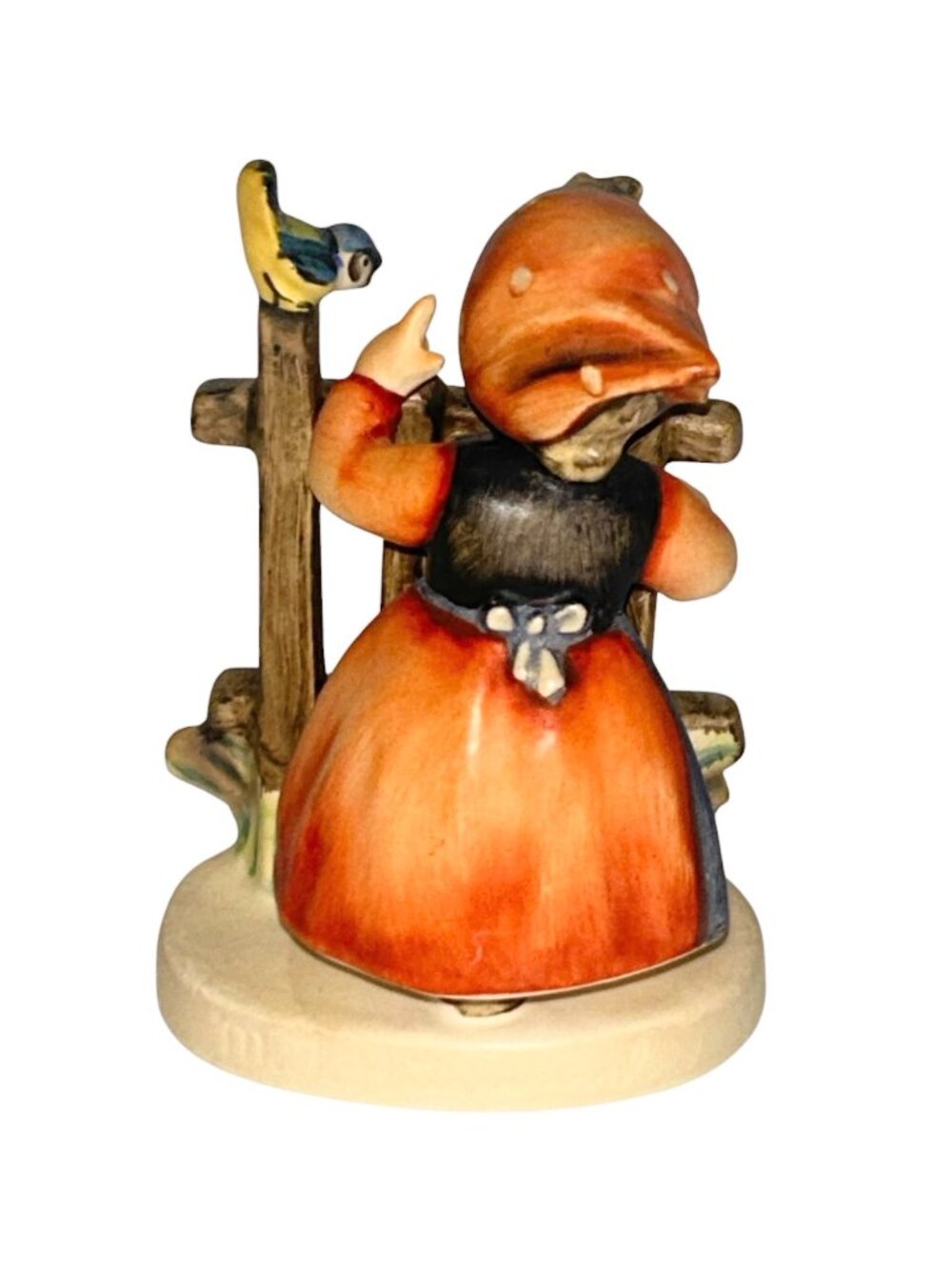 M.J.HUMMEL Signs of Spring Antique Collectible Little girl Flower Bird Figurine - Picture 4 of 9